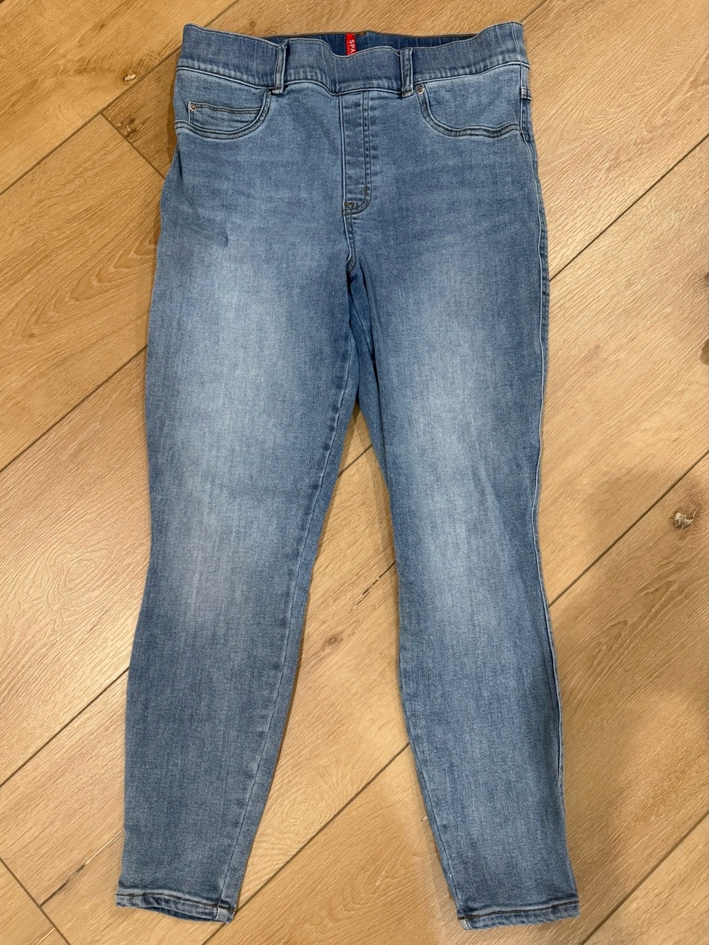 SPANX Blue Stretch Denim Jeggings - Slim Fit